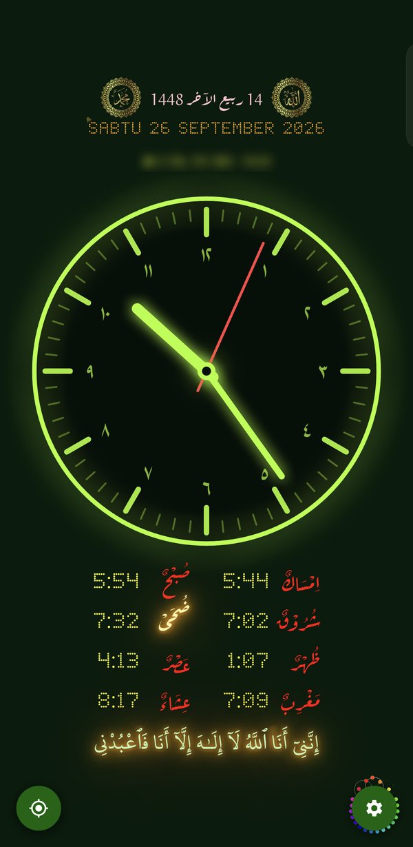 Auto Calc Clock Screen