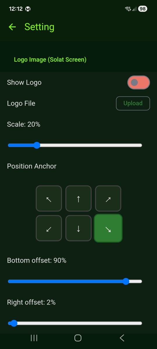 Settings Background
